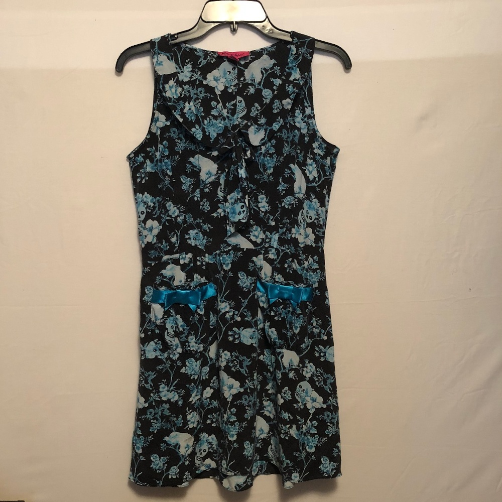 Betsey Johnson Spring Summer Teal Skull Dress